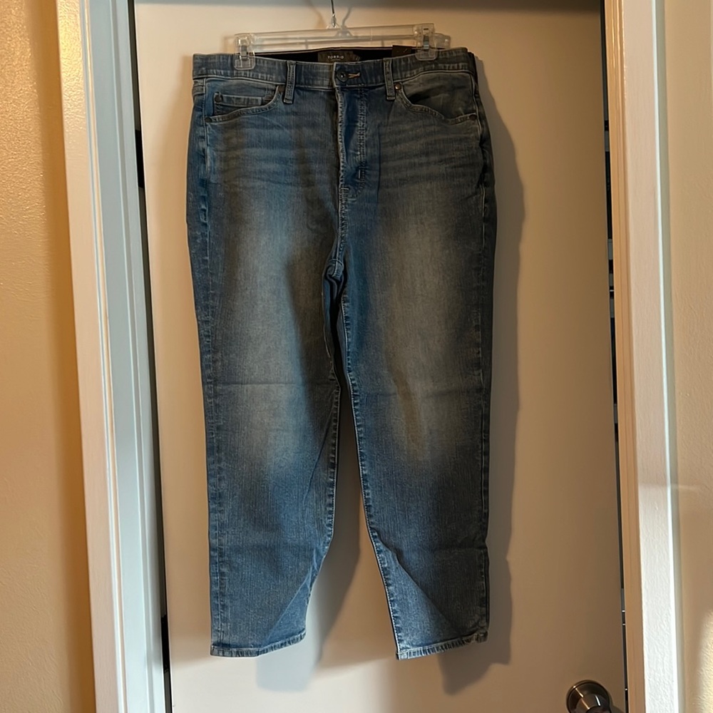 Torrid Mom Straight Vintage Stretch High Waist Jeans